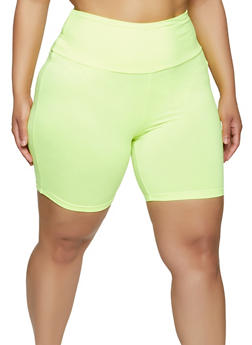 pink plus size biker shorts