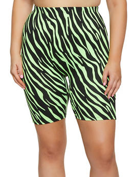 plus size lime green biker shorts