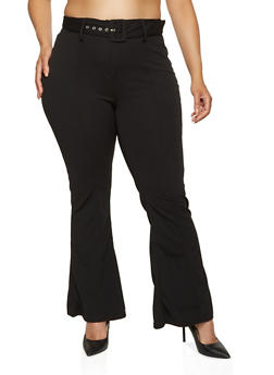 Black plus size dress pants Clearance