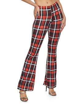 rainbow plaid pants