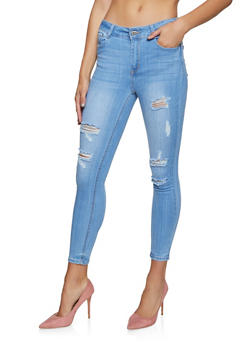 high rise wax jeans