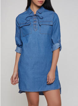 Lace Denim Dresses