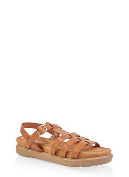 rainbow tan sandals