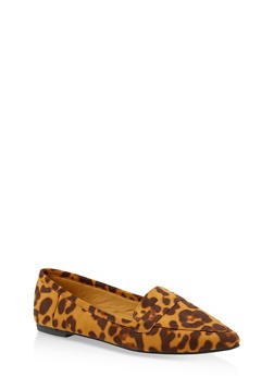 leopard pointed toe loafers
