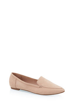 nude closed toe flats