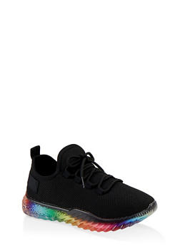 black nike rainbow sole