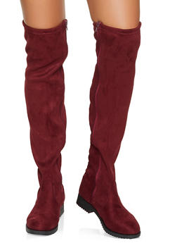 red over the knee boots size 11