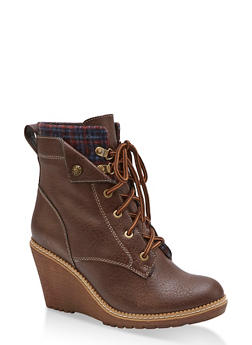 sweater cuff wedge booties