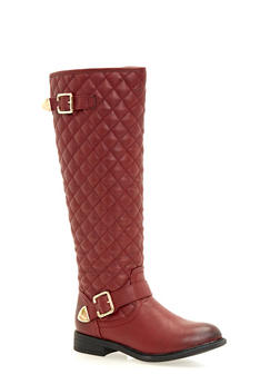 quilted flat boots