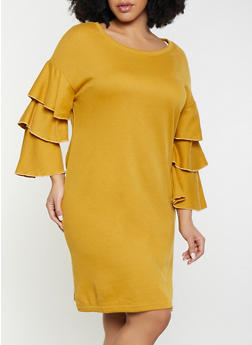 yellow gold plus size dress