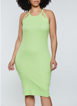plus size bodycon tank dress