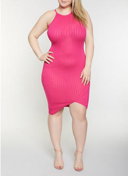Plus Size Sexy Pink Dress