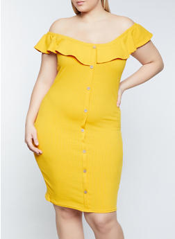 mustard color plus size dress