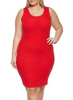 plus size red bodycon dress