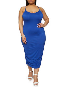Women Tank Tops Dresses Lady Plus Size Rainbow Sleeveless Evening Party Mini Dress XL, Multicolor