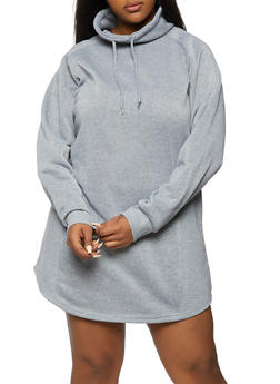 plus size hooded sweatshirt dress