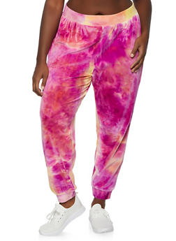 tie dye velour joggers