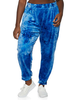 plus size velour joggers