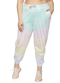 plus size tie dye jogger set