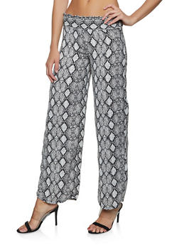 snake print palazzo pants