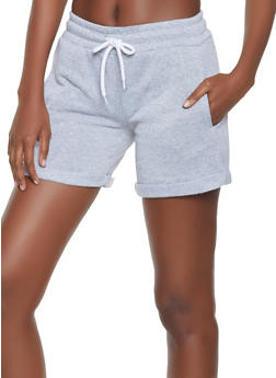 fleece sweat shorts womens