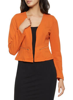 orange blazer womens