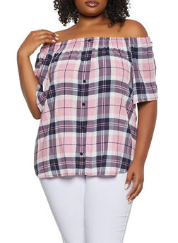 Plus Size Off The Shoulder Tops Everyday Low Prices Rainbow