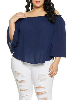 off the shoulder tops plus size uk