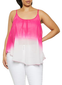 plus size white sheer top