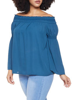 Plus Size Off The Shoulder Tops for Women | Rainbow