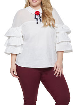 rainbow plus size top