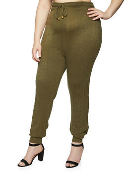 plus size knit joggers