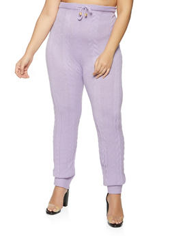 plus size knit joggers