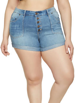 Plus Size High Waisted Shorts Everyday Low Prices Rainbow
