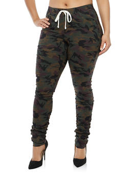 plus size camo joggers