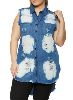 plus size bleached shirt