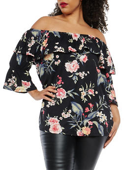 Off The Shoulder Tops for Plus Size Women | Rainbow