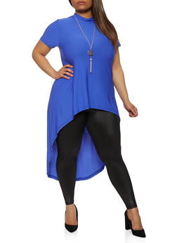 plus size high low top