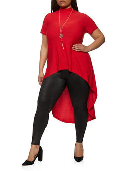 plus size high low top
