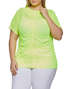 cropped neon plus size