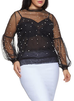 plus tops mesh rainbow