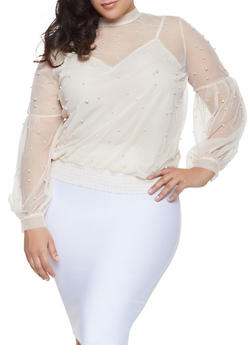 plus tops mesh rainbow
