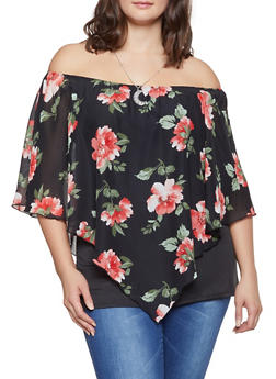 Plus Size Off The Shoulder Tops for Women | Rainbow