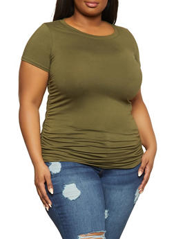 kelly green plus size tops