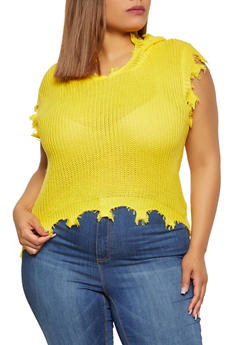 Plus size yellow sweater Clearance