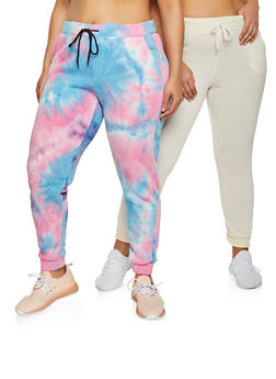 plus size tie dye joggers set