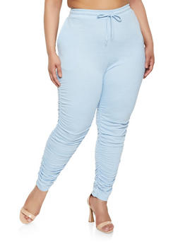 sweatpants with ruched bottom