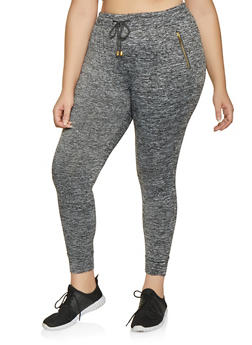 plus size fleece lined joggers