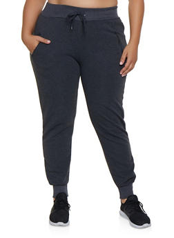 plus size fleece lined joggers