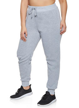 plus size drawstring joggers